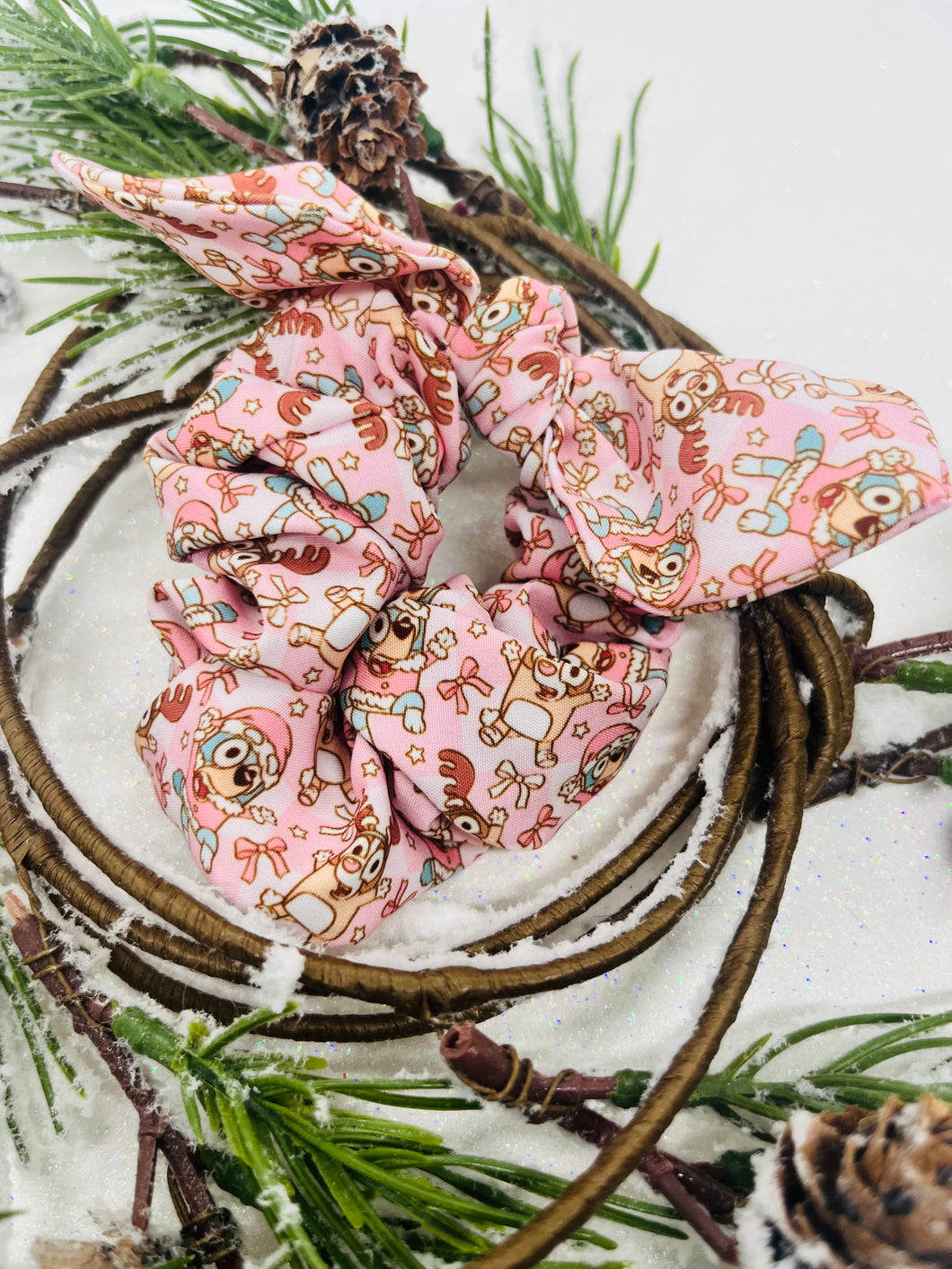 Pink Bluey Scrunchie