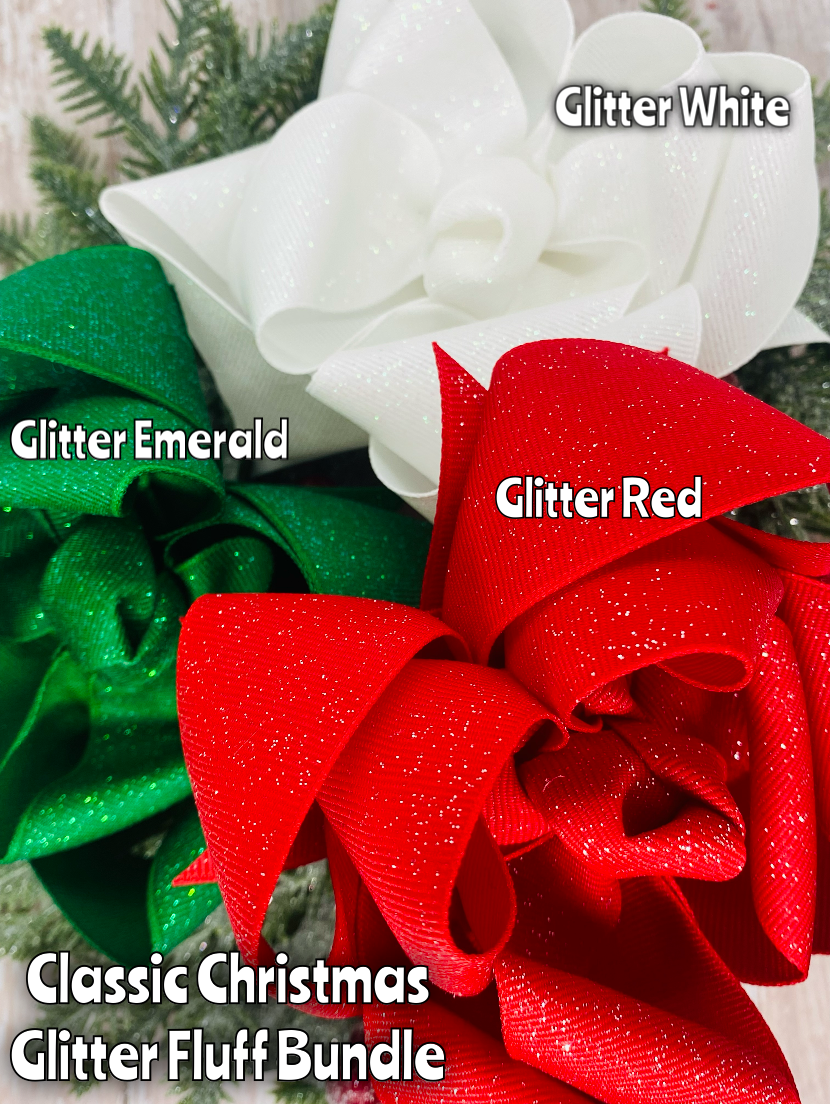Classic Christmas Glitter Fluff Bundle